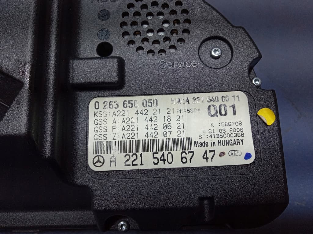 Mercedes-Benz S-Klasse W221 A2215400011 Screen Kombiinstrument Tacho - Thumbnail 6