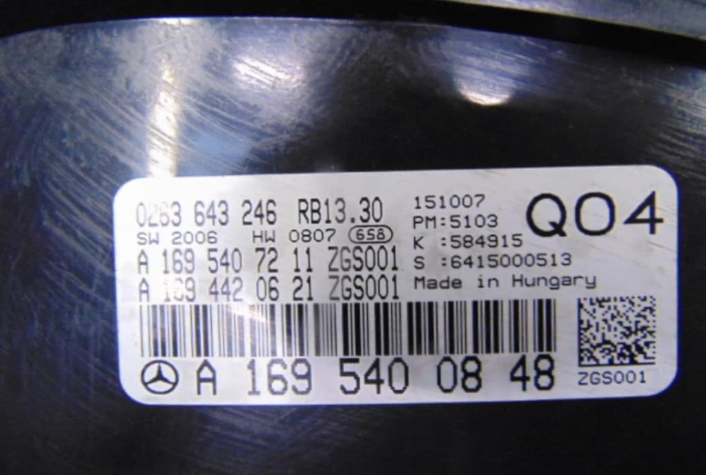 Mercedes-Benz A-Klasse W169 Screen Kombiinstrument Tacho - Thumbnail 6