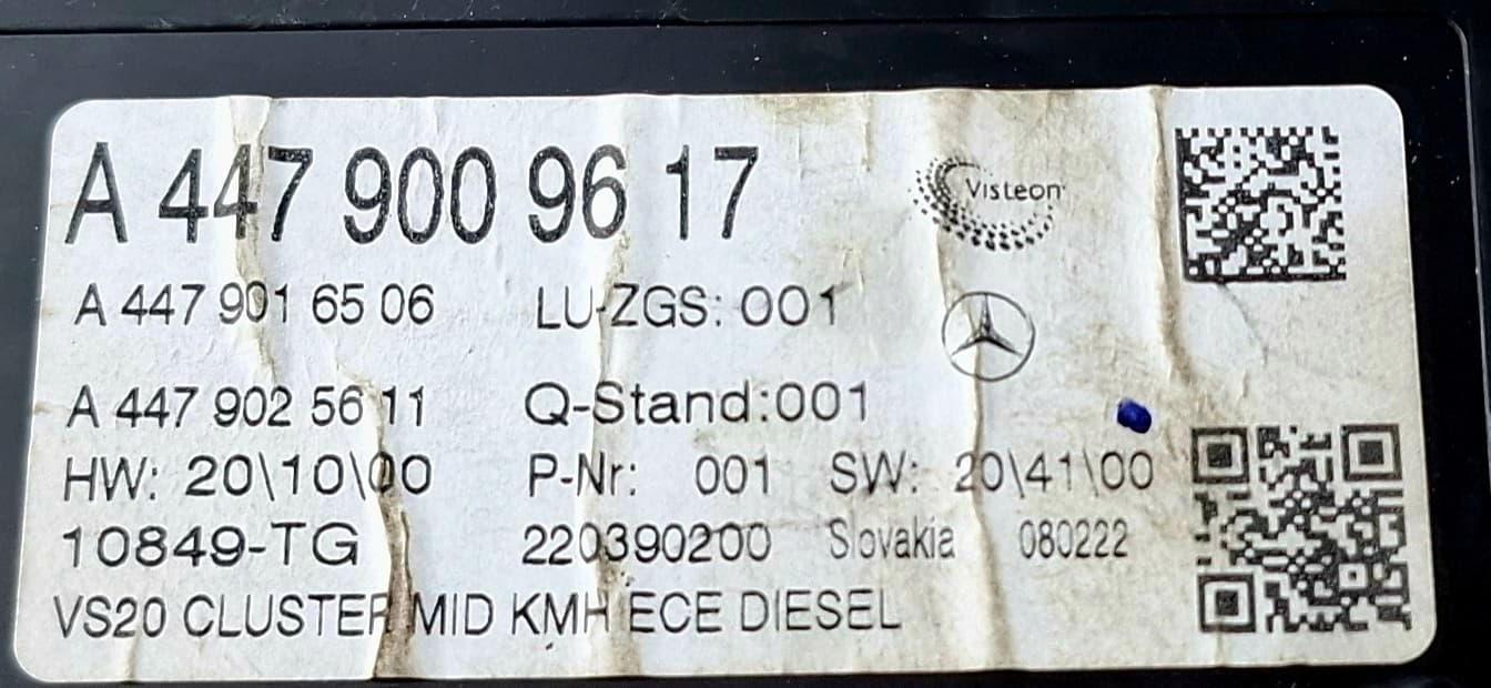 Mercedes-Benz Vito W639 A4479009617 Screen Kombiinstrument Tacho - Thumbnail 5